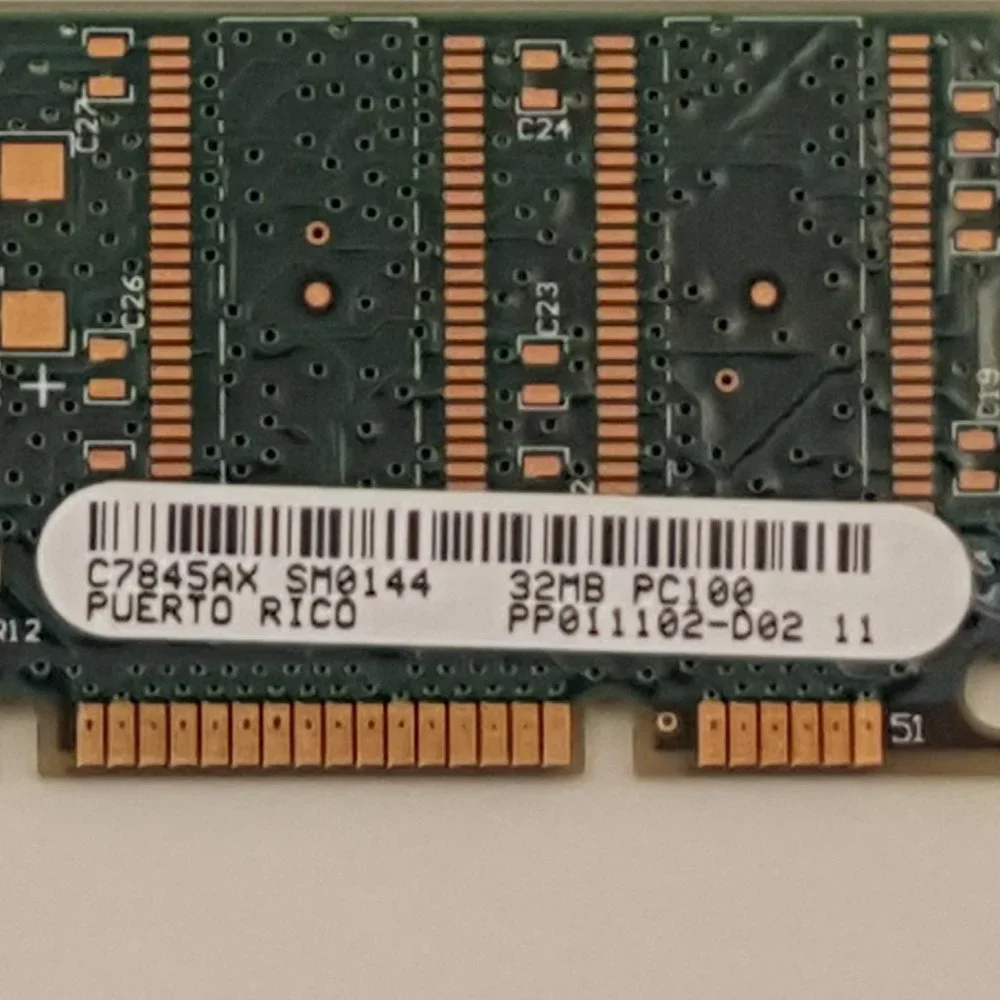 HP C7845AX 32MB 100-pin SDRAM DIMM [ Dual Inline Memory Module A3874-60001